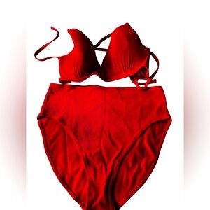 Lands End and 34 DD Two Piece Swim Suit